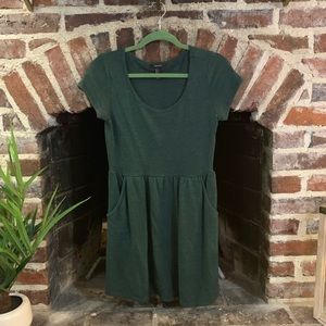 Army green T-shirt baby doll dress by forever 21